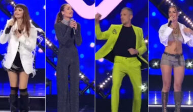 Fedez scalzo (5), Blasi castigatissima (7), Anna baddie (7.5), Tatangelo elegantissima (con la pancia nascosta) (9)