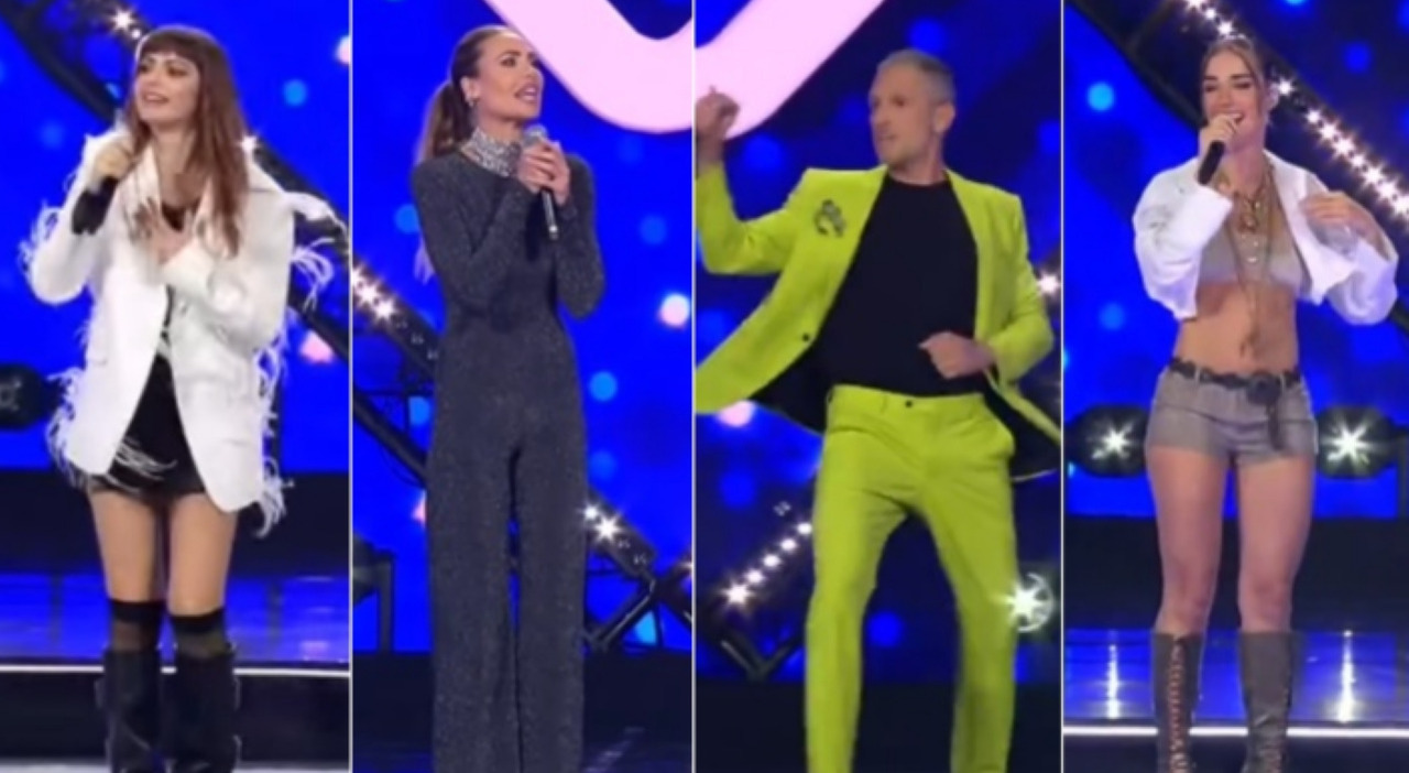Blasi castigatissima (7), Anna baddie (7.5), Tatangelo elegantissima (con la pancia nascosta) (9) e Fedez scalzo (5)