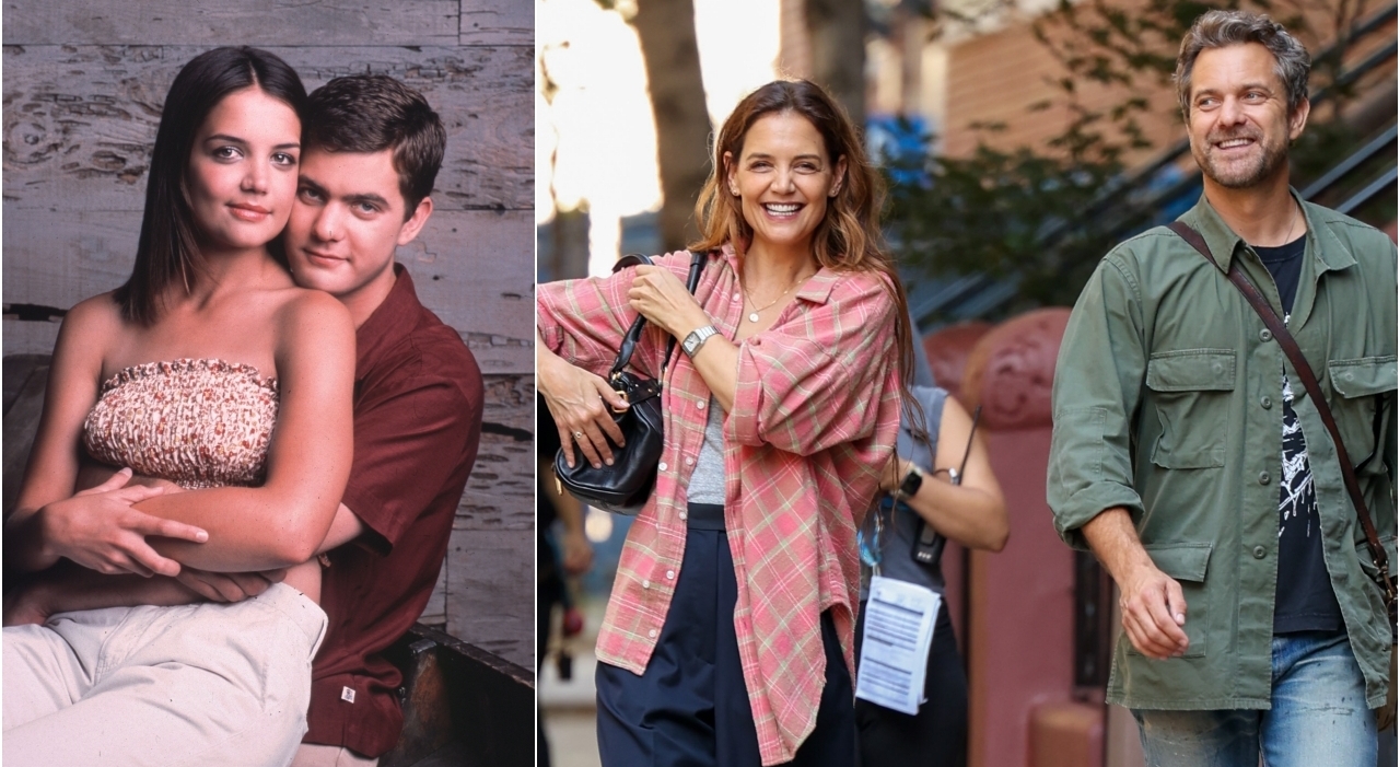 Katie Holmes e Joshua Jackson sul set a New York per una commedia romantica