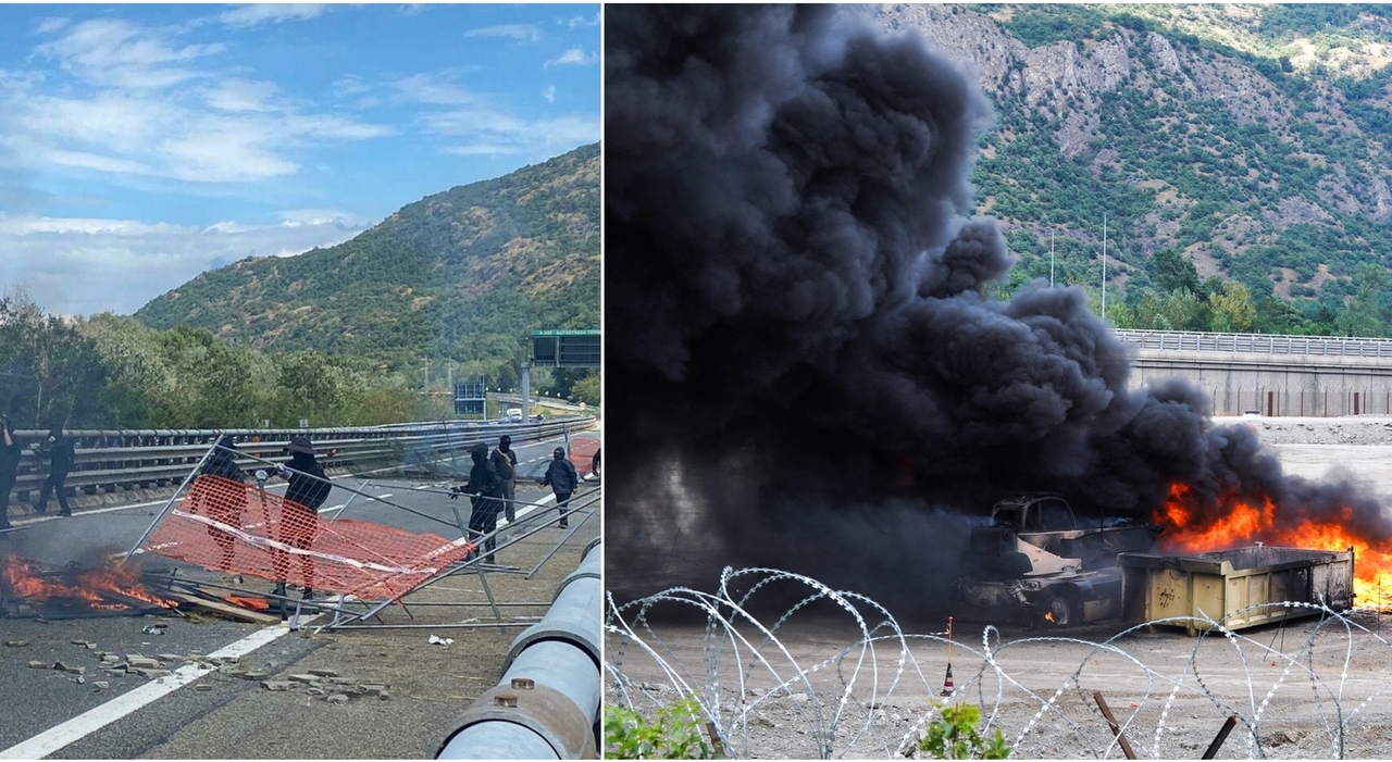 No Tav bloccano la Torino-Bardonecchia. Bombe carta e pietre contro forze ordine. Meloni: «Atti vergognosi, sa - Il Messaggero