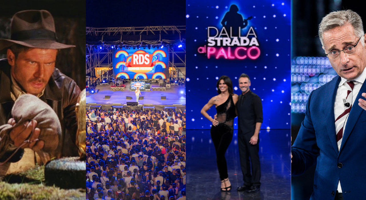 Cosa vedere stasera in tv? Sfida di repliche Ciao Darwin-Dalla strada al palco, i film e l'RDS Summer Festival - Il Messaggero