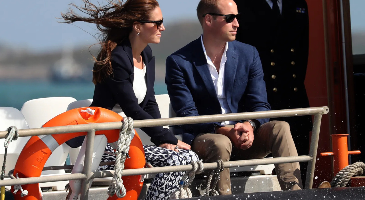 William e Kate in barca