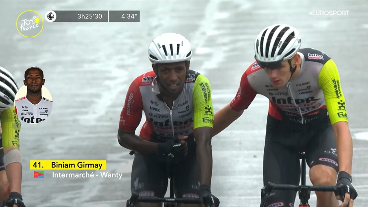 Tour de France 2025, nessuna frattura per Biniam Girmay e per gli altri corridori della Intermarché-Wanty caduti