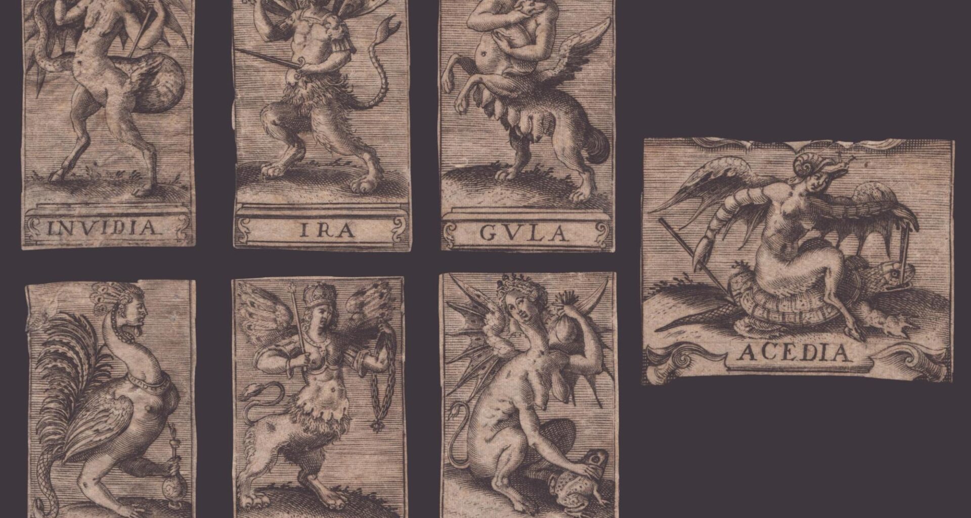 Vizi capitali, anonimo incisore del XVI secolo