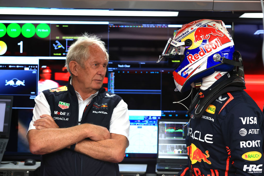 F1 GP Cina 2025, Shanghai: Max Verstappen (Red Bull Racing) e Helmut Marko - Foto: Getty Images