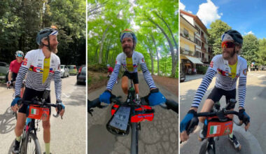 770 km in bici attraverso l'Italia per suonare al suo Bike Party