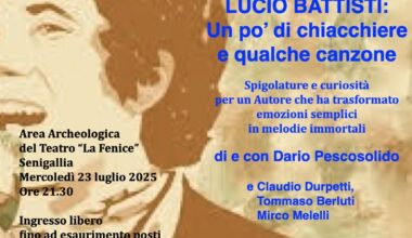 Recital per Lucio Battisti a Senigallia