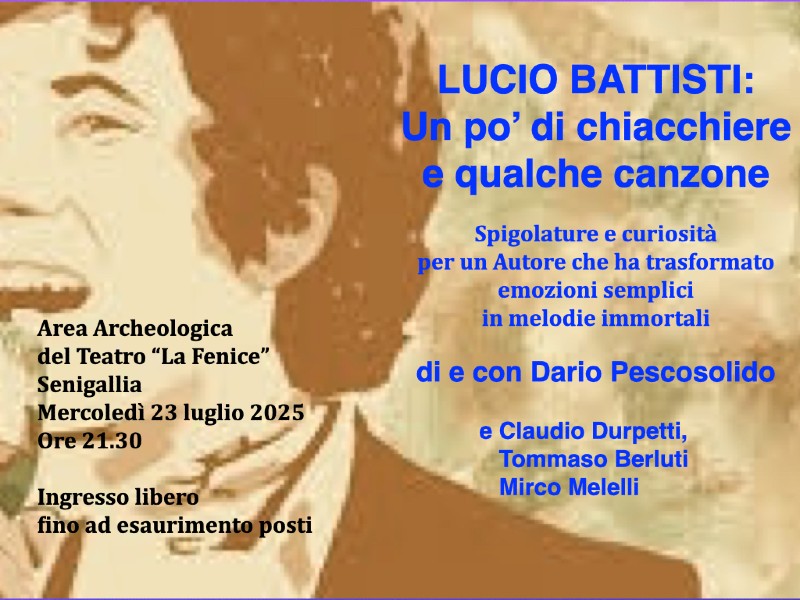Recital per Lucio Battisti a Senigallia