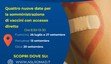 al via gli Open-day nei centri vaccinali di Ostia, Fiumicino e Roma