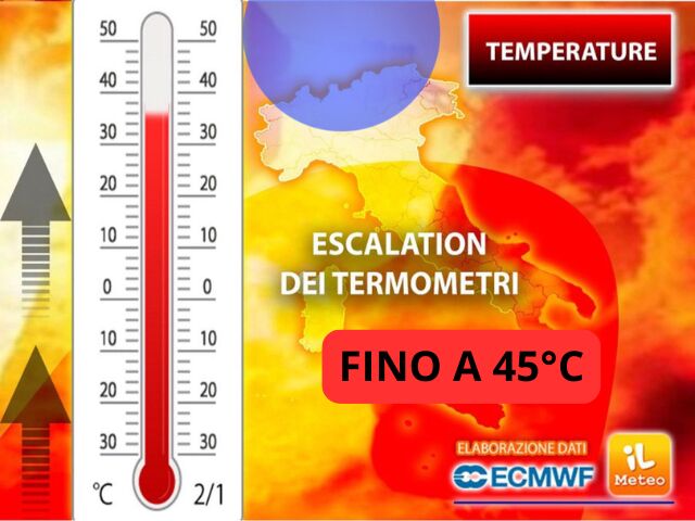 Boom di Caldo a 45°C, ora vi diciamo quando finirà, c'è la data