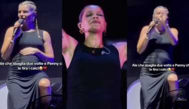 La figlia scalcia nella pancia e Alessandra Amoroso interrompe il concerto. Il video (tenerissimo)