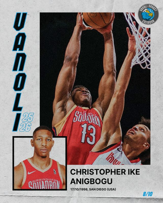 Cremona Sera - A completare il pacchetto lunghi Vanoli arriva Christopher Ike Anigbogu