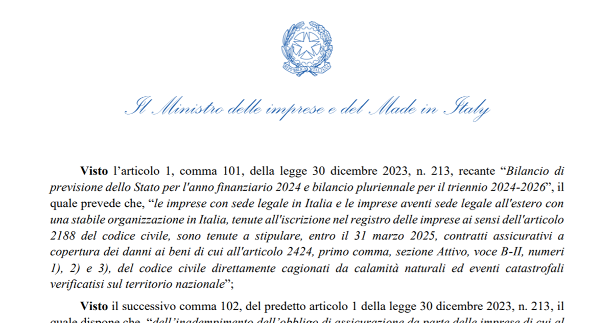 Polizze catastrofali, l’elenco degli incentivi che perde chi non rispetta l’obbligo