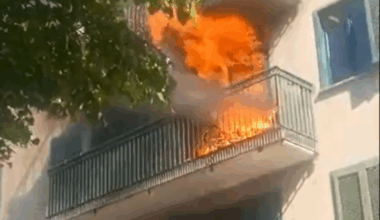 Colico appartamento in fiamme
