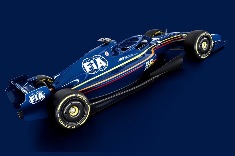 Rendering della F1 2026 della FIA