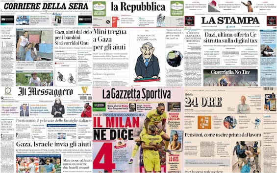 Le prime pagine dei quotidiani di oggi 27 luglio: la rassegna stampa - Sky TG24