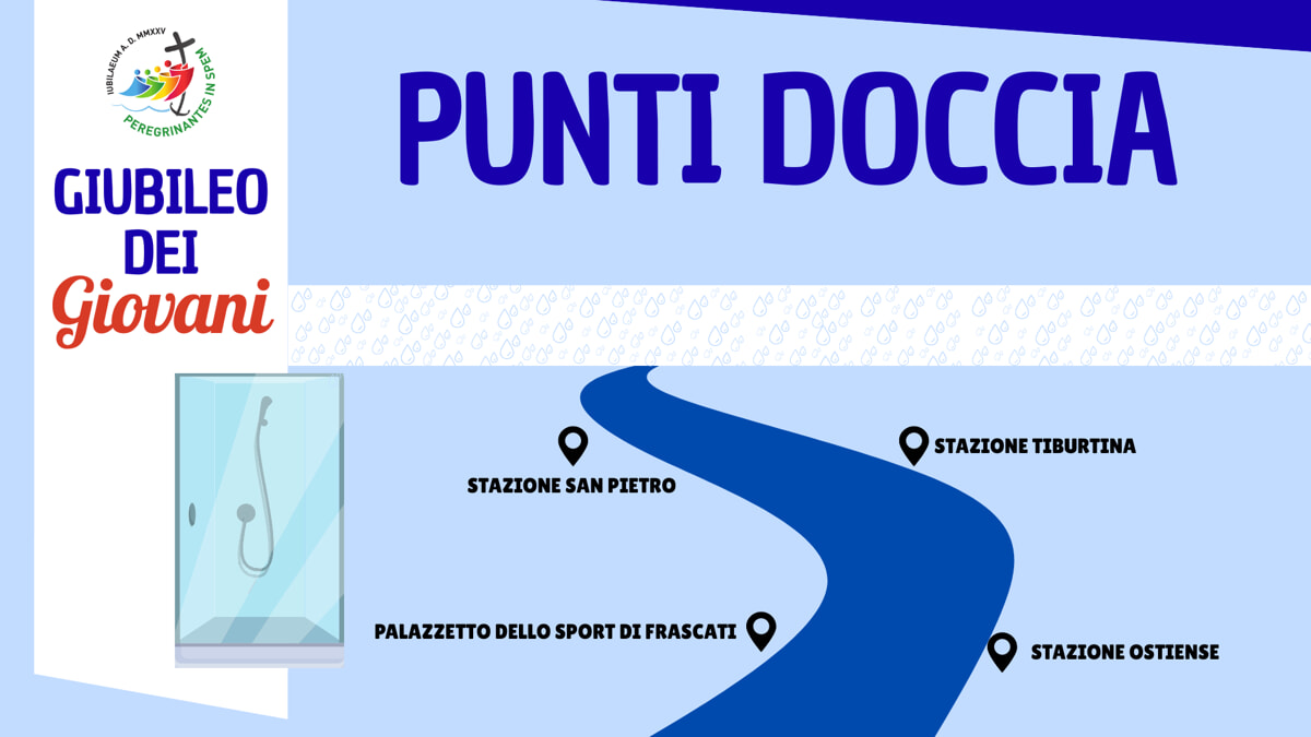 I punti doccia per il Giubileo dei Giovani - fonte Protezione Civile