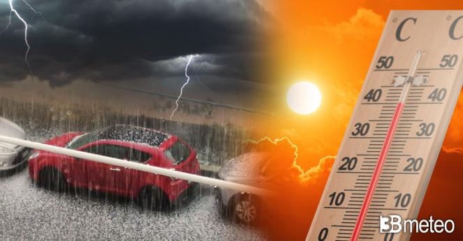 Italia tra forti temporali e caldo africano