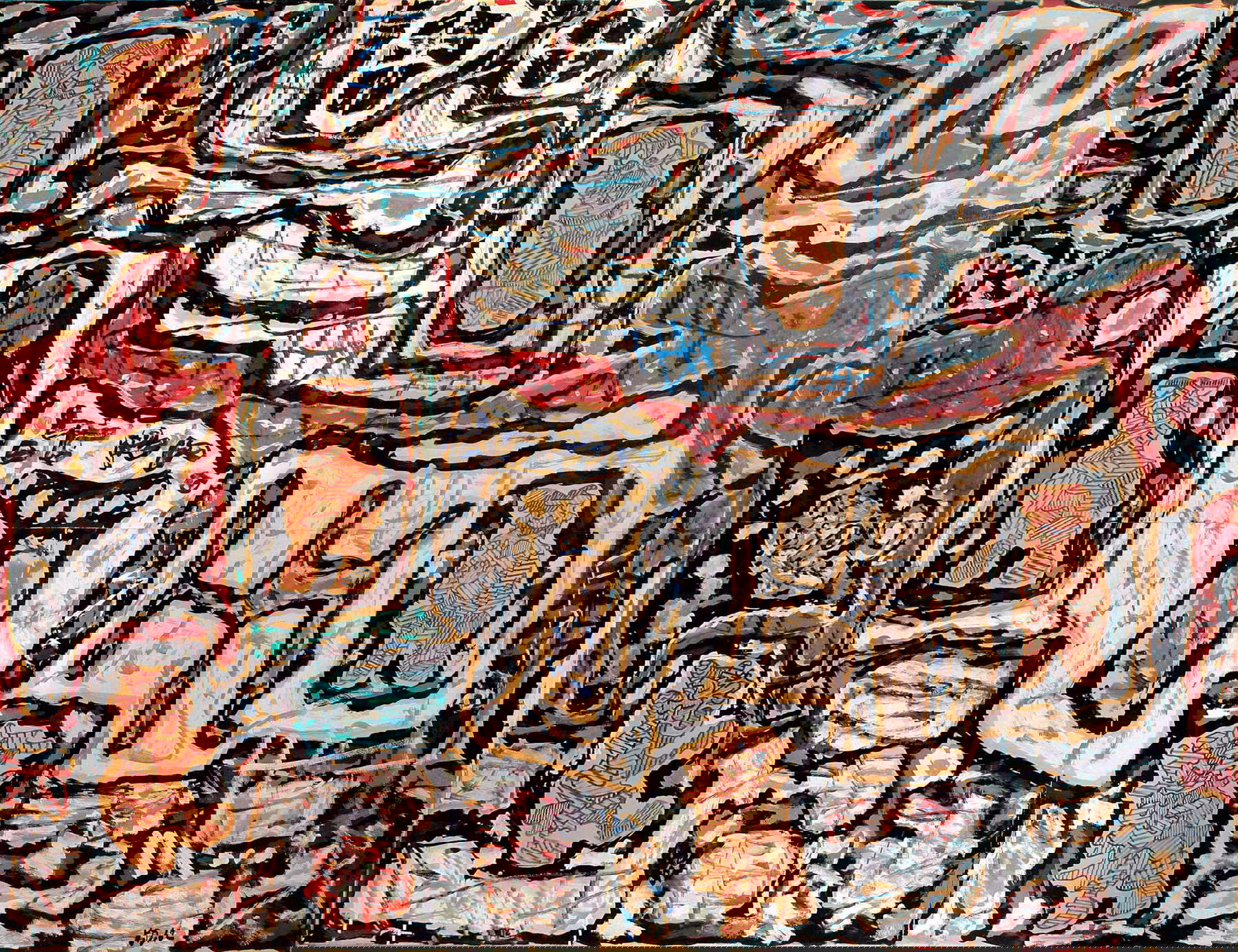 Jean Dubuffet, Site urbain (27 agosto 1962; gouache su carta con elementi incollati, 150 x 195 cm; Collezione privata)