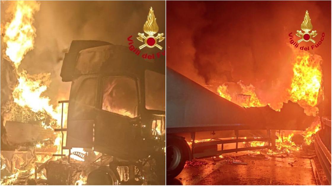 Incendio a un camion sulla Variante di Valico dell’A1. Riaperto il tratto tra Barberino e Firenzuola