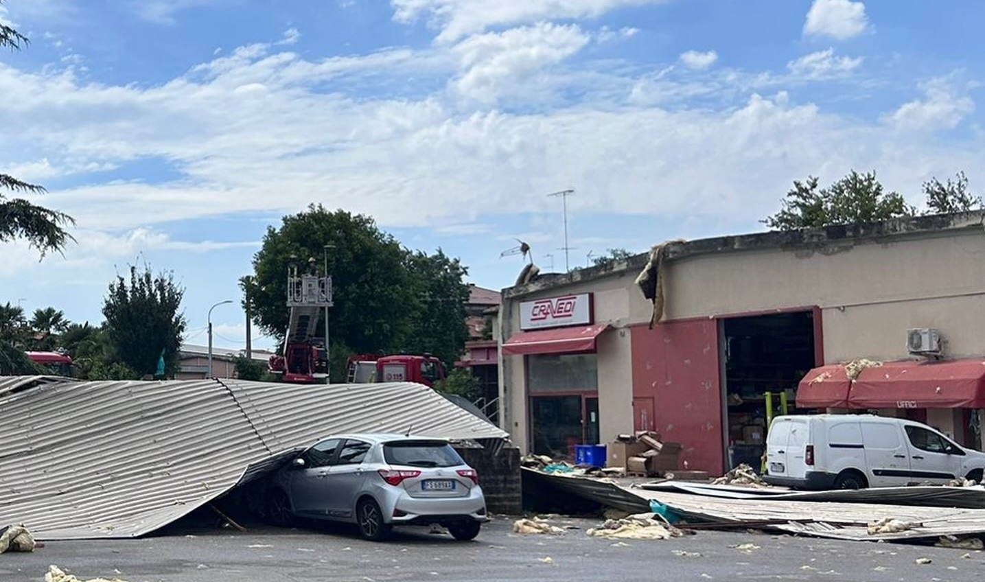 La copertura distrutta da Cravedi