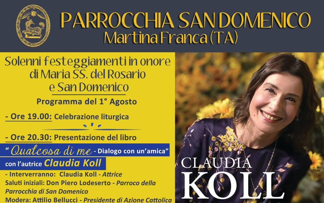 Martina Franca, in San Domenico presentazione del libro di Claudia Koll