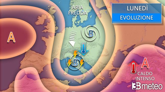 Meteo lunedì