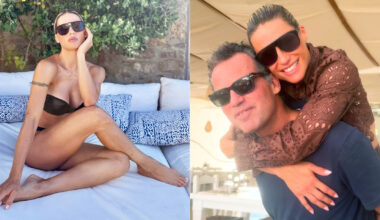 Michelle Hunziker e le foto della vacanza, il bacio a Eros Ramazzotti e la prima foto con Nino Tronchetti Provera