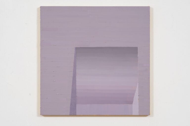 Nebbia quadrata, 2018, olio su tela 40x40 cm; credito fotografico Sebastiano Luciano