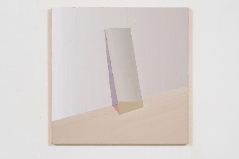 Sgambetto, 2018, olio su tela,40x40 cm; credito fotografico Sebastiano Luciano