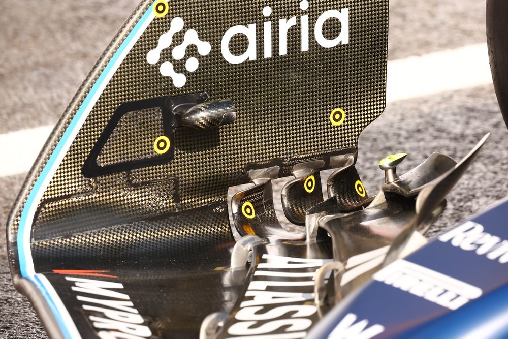 Williams FW47, dettaglio tecnico dell'ala anteriore