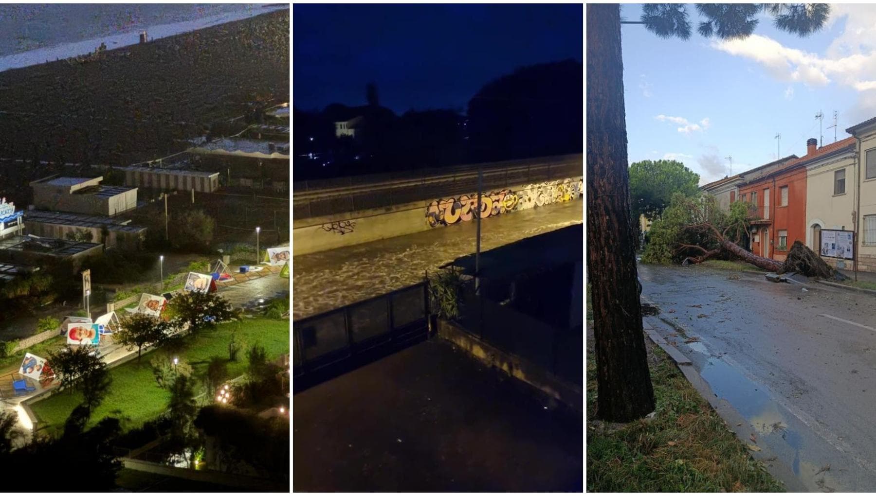Violento nubifragio sulla Romagna, “come un uragano”: grandine, strade allagate, alberi abbattuti