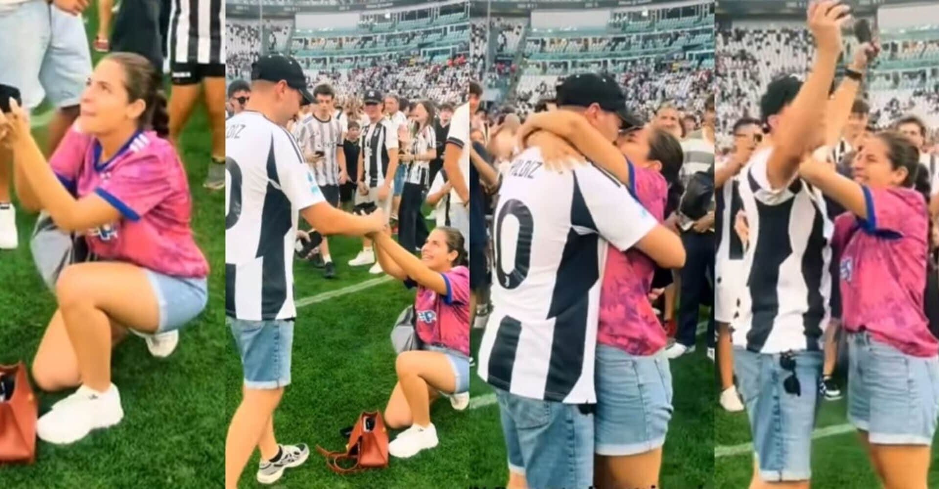 proposta di matrimonio nel segno Juve allo Stadium!