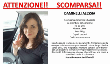 Quindicenne scomparsa da una settimana, a Brembate di Sopra si cerca Alessia