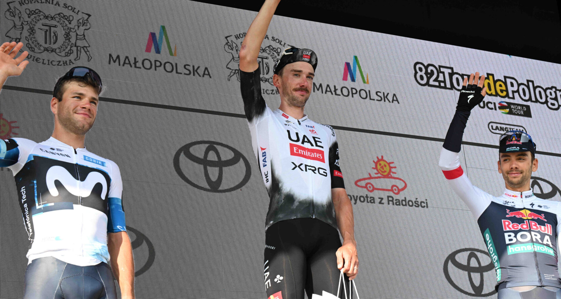 Giro di Polonia 2025, Brandon McNulty dedica la vittoria al compagno di squadra Filippo Baroncini: "Abbiamo corso pensando a lui per tutta la settimana"
