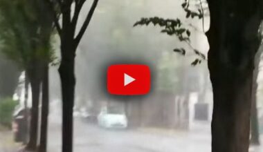 pioggia e venti forti colpiscono Marghera, il Video