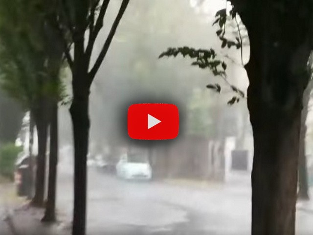 pioggia e venti forti colpiscono Marghera, il Video