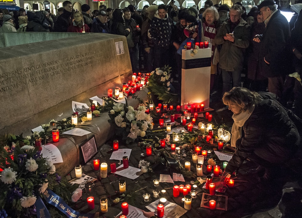 Una commemorazione di AfD a Dresda, nel 2017 