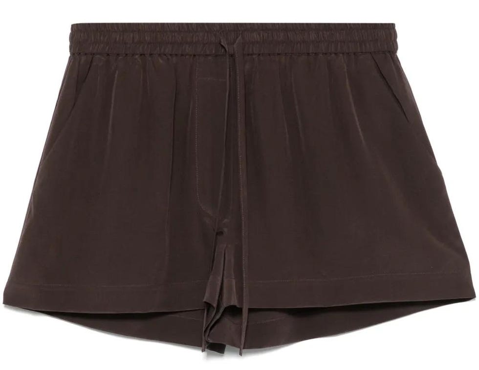 Shorts in seta con coulisse elasticizzata, P.A.R.O.S.H.