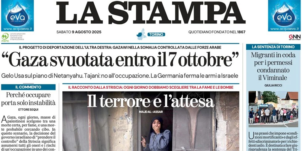 Le prime pagine di oggi