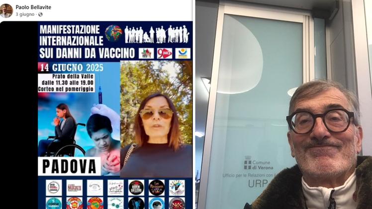 Paolo Bellavite e uno dei suoi post su Facebook