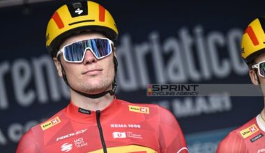 TOUR OF DENMARK, VOLATA VINCENTE DI SØREN WÆRENSKJOLD NELLA 2ᵃ TAPPA, PEDERSEN RESTA LEADER