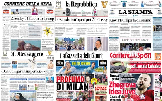 Le prime pagine dei quotidiani di oggi 18 agosto: la rassegna stampa