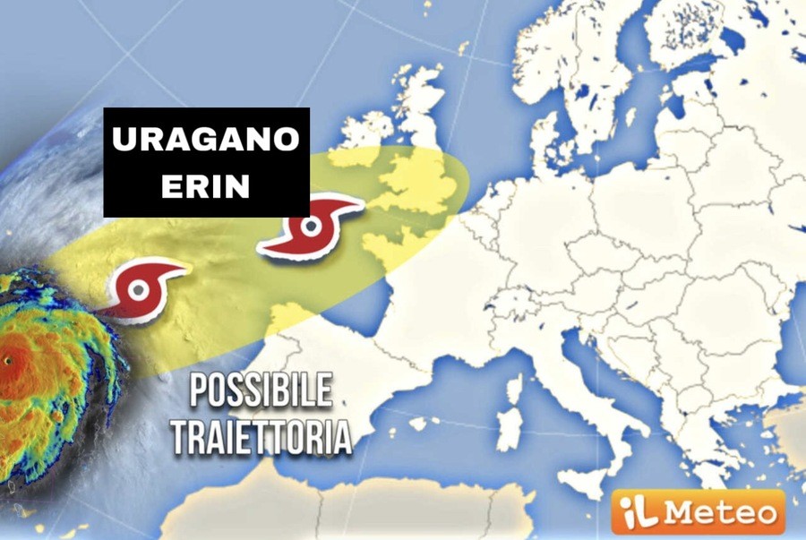 Uragano Erin verso l'Europa a fine Agosto, gli effetti in Italia