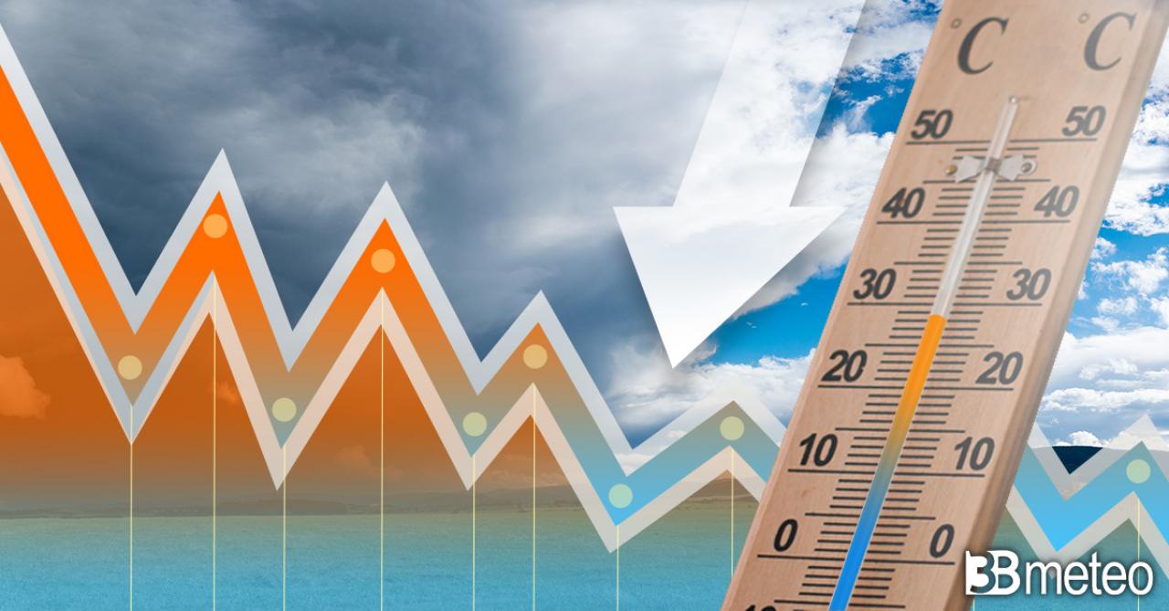 Meteo Temperature - Calo termico a iniziare dal Nord ma ancora caldo localmente intenso al Sud. I valori attesi « 3B Meteo