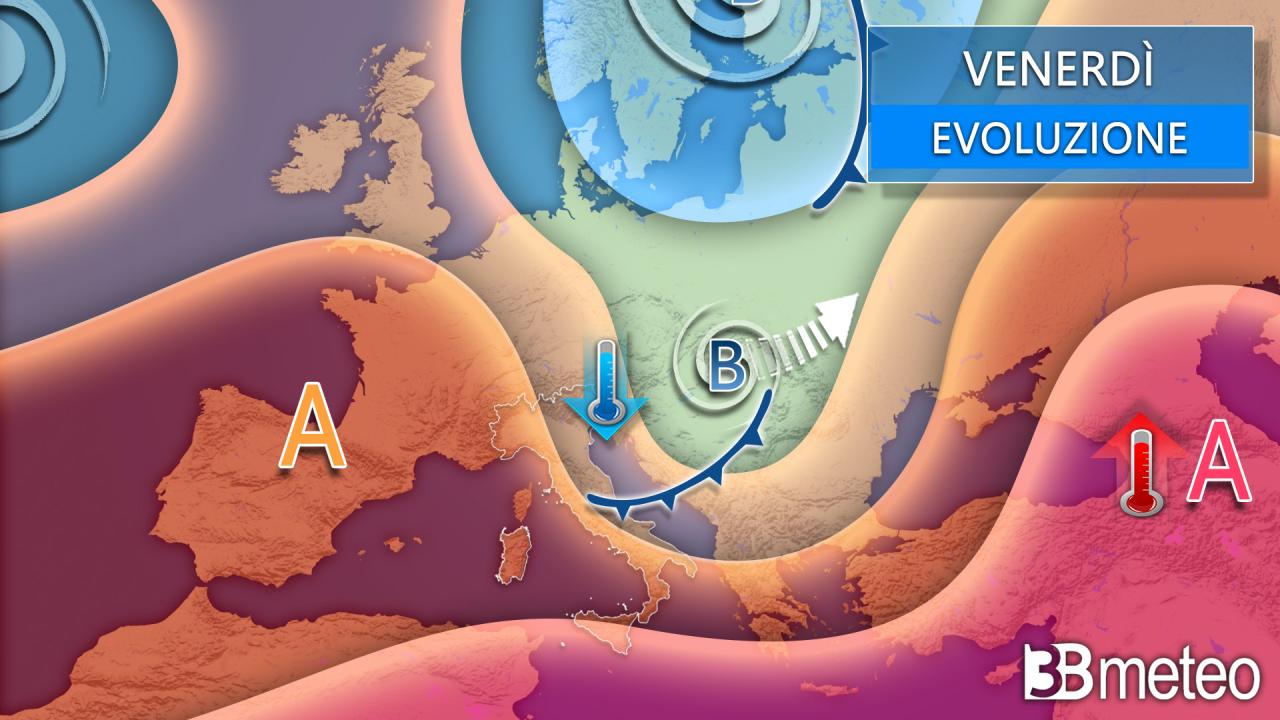 Attenzione ancora a qualche temporale tra venerdì e il weekend, localmente forte. « 3B Meteo