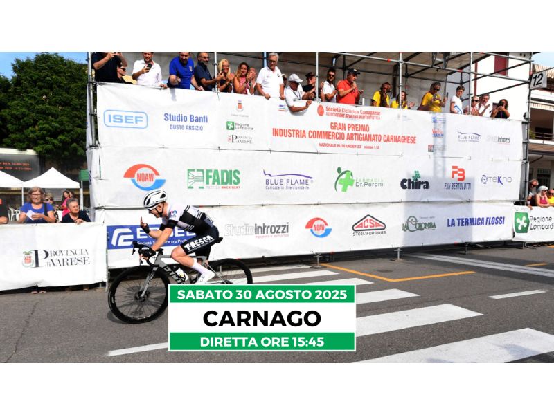 SABATO IN DIRETTA STREAMING IL GRAN PREMIO INDUSTRIA, COMMERCIO E ARTIGIANATO CARNAGHESE