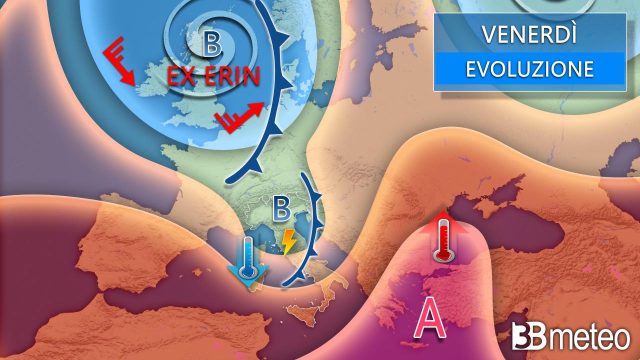 Meteo venerdì