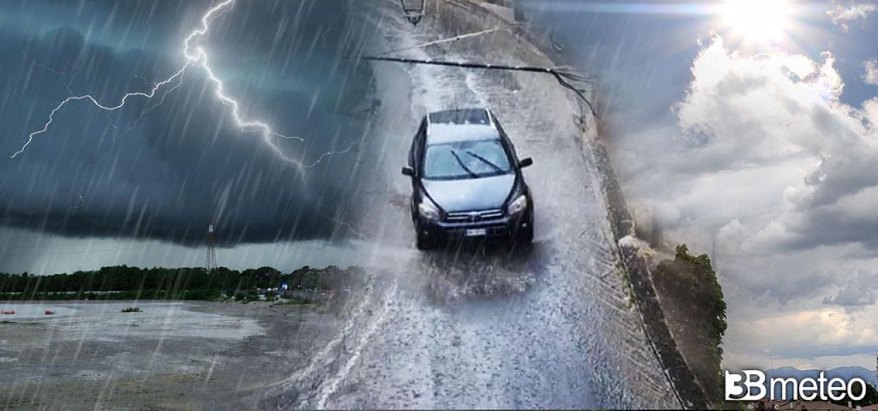Cronaca Meteo - L'instabilità si sposta al Centro Sud, ma al Nord nuovi forti temporali con grandine, nubifragi e tornado