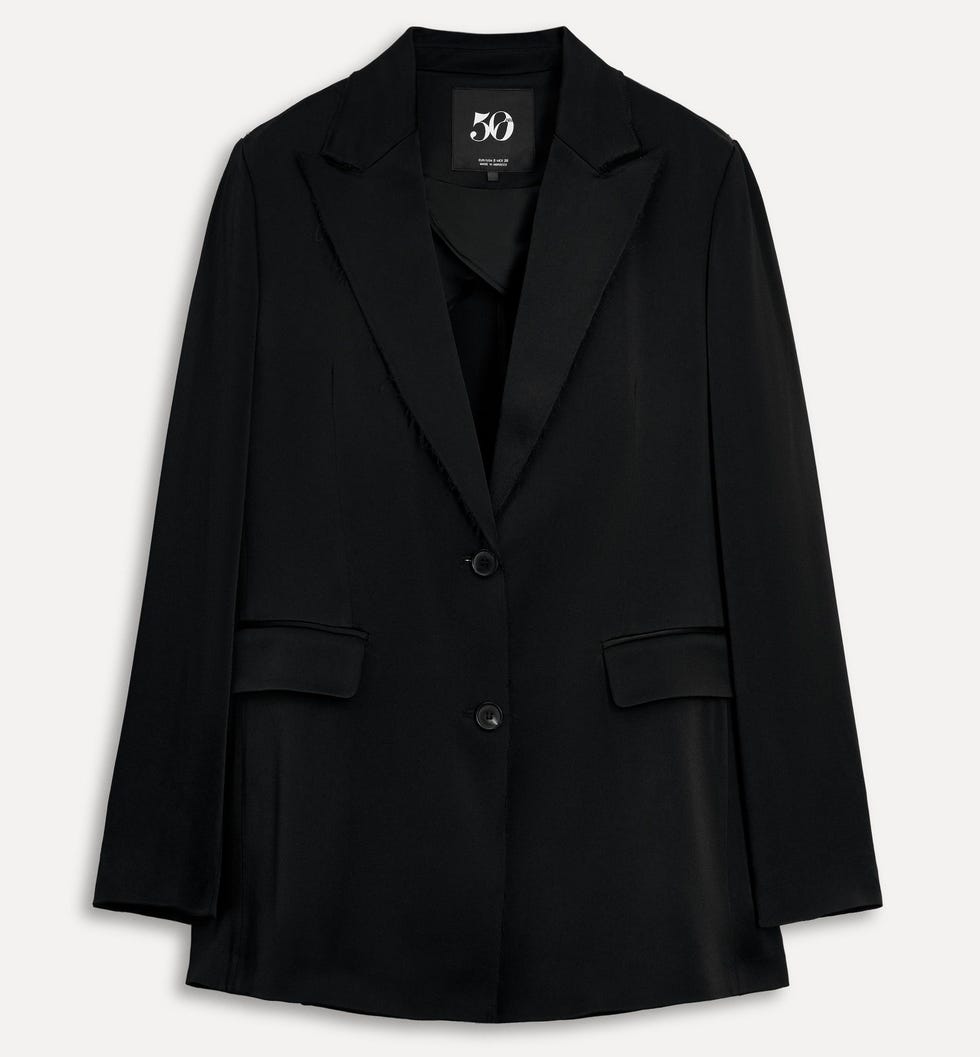 Blazer nero satinato monopetto, Zara